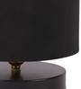 Dijon Black Cotton Shade Night Lamp With Iron Base