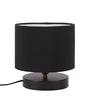 Dijon Black Cotton Shade Night Lamp With Iron Base