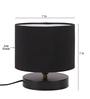 Dijon Black Cotton Shade Night Lamp With Iron Base