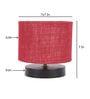 Caen Maroon Jute Shade Night Lamp With Iron Base