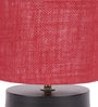 Caen Maroon Jute Shade Night Lamp With Iron Base
