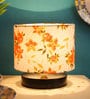 Drum Designer Multicolour Cotton Shade Table Lamp With Black Base