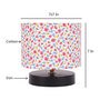 Drum Designer Multicolour Cotton Shade Table Lamp with Black Base