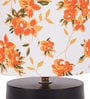 Drum Designer Multicolour Cotton Shade Table Lamp With Black Base