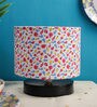 Drum Designer Multicolour Cotton Shade Table Lamp with Black Base