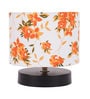 Drum Designer Multicolour Cotton Shade Table Lamp With Black Base