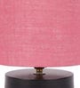 Drum Designer Pink Jute Shade Table Lamp with Black Base