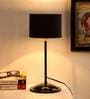 Drum Designer Stick Pipe Black Cotton Shade Table Lamp With Black Base