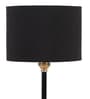 Drum Designer Stick Pipe Black Cotton Shade Table Lamp With Black Base