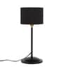 Drum Designer Stick Pipe Black Cotton Shade Table Lamp With Black Base