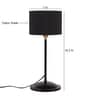 Drum Designer Stick Pipe Black Cotton Shade Table Lamp With Black Base
