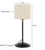 Drum Designer Stick Pipe Off White Cotton Shade Table Lamp With Black Base
