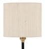 Drum Designer Stick Pipe Off White Cotton Shade Table Lamp With Black Base