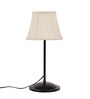 Drum Designer Stick Pipe Off White Cotton Shade Table Lamp With Black Base