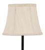 Drum Designer Stick Pipe Off White Cotton Shade Table Lamp With Black Base