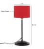 Drum Designer Stick Pipe Red Cotton Shade Table Lamp with Black Base