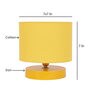Drum Designer Yellow Cotton Shade Table Lamp with Yellow Base
