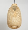 Drum Handmade Bamboo Pendant Hanging Light (Beige)