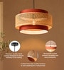 Drum Handmade Bamboo Pendant Hanging Light (Brown)