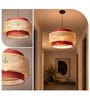 Drum Handmade Bamboo Pendant Hanging Light (Brown)
