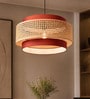 Drum Handmade Bamboo Pendant Hanging Light (Brown)