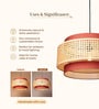 Drum Handmade Bamboo Pendant Hanging Light (Brown)