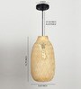 Drum Handmade Bamboo Pendant Hanging Light in Beige Colour