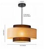Drum Handmade Bamboo Pendant Hanging Light in Brown Colour