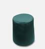 Conical Fabric Pouffe in Green Colour