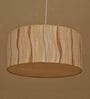 Drum Woven (Medium) Stainless Steel & Paper Pendant Hanging Light