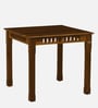 Drusilla Sheesham Wood 2 Seater Dining Set In Scratch Resistant Rustic Teak Finish
