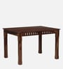 Drusilla Sheesham Wood 4 Seater Dining Set In Scratch Resistant Rustic Teak Finish With Bench