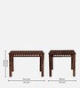 Drusilla Sheesham Wood 4 Seater Dining Table In Scratch Resistant Rustic Teak Finish
