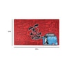 Cross Bones Red & Black Fabric Pet Mat