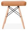 Style Stool with Upholstered Seat in Tawny Colour