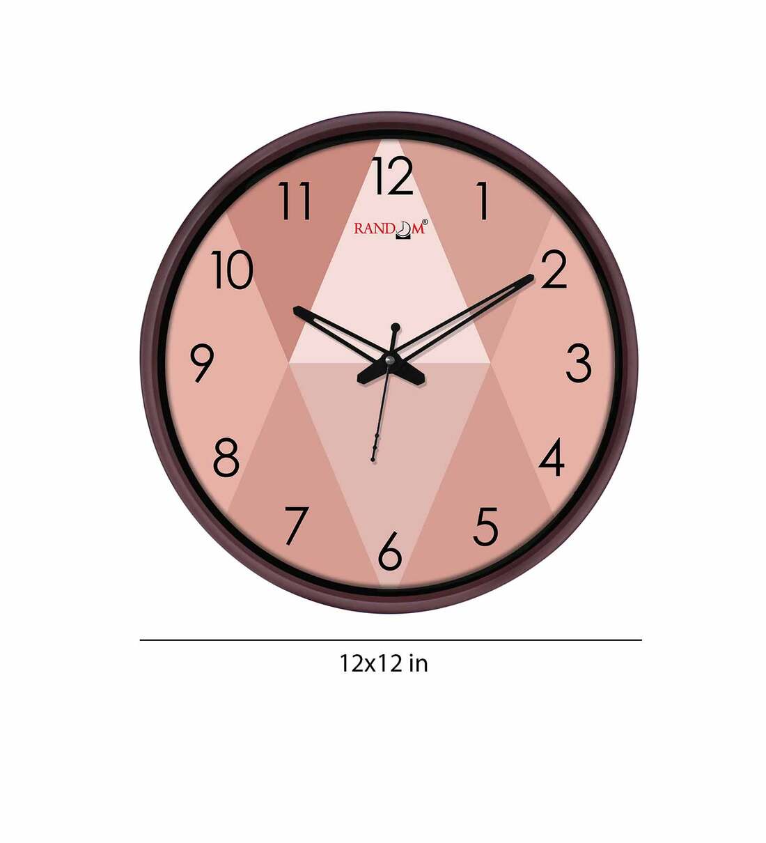 Buy Dual Frame Lattice Texture Plastic Wall Clock In Brown & Cream By ...