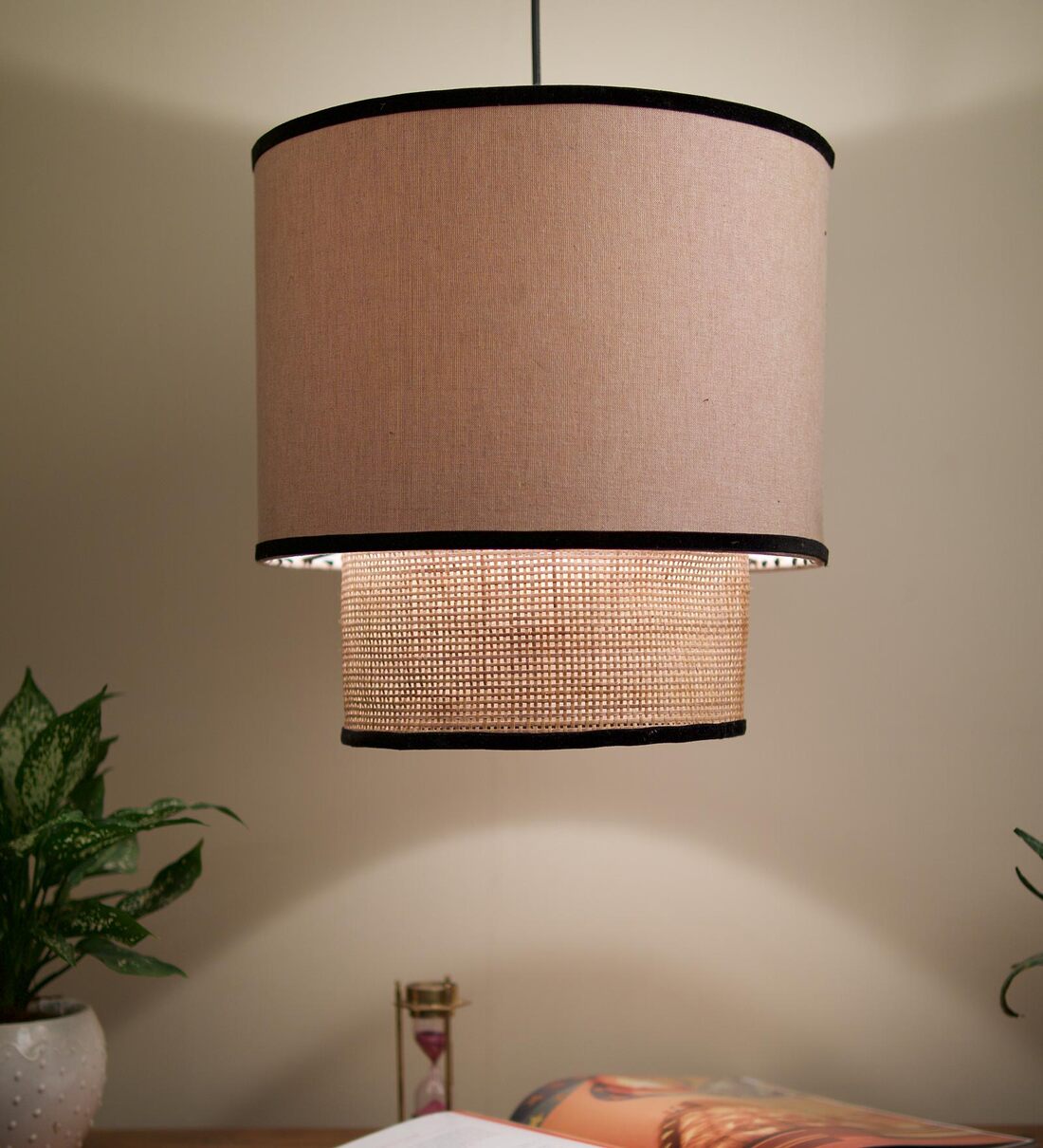 hanging fabric lamp