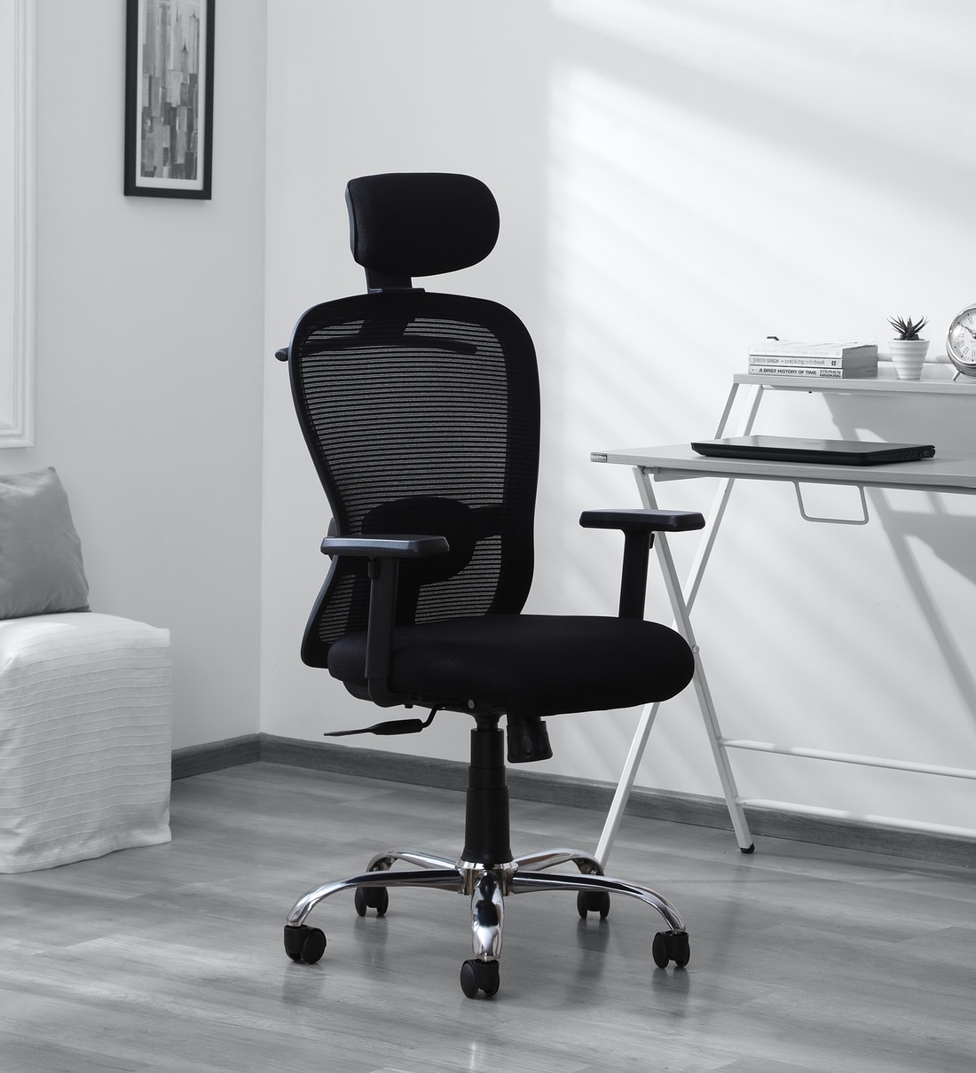 Buy Dune LX High Back Ergonomic Chair in Black Colour by Star India