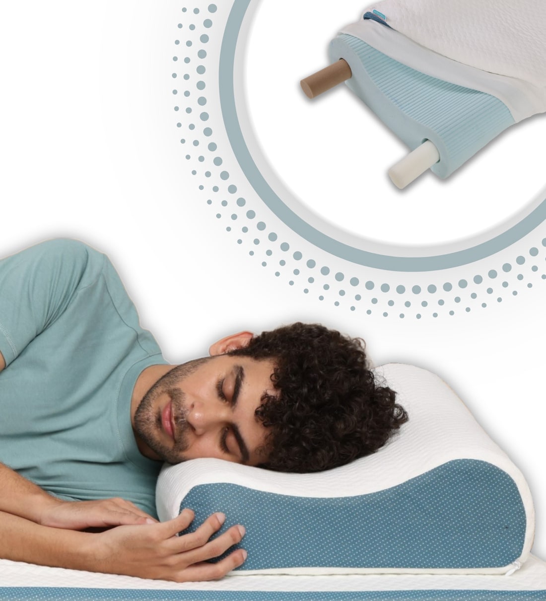 ZEO-SLEEP Neck Pillow, Sleeping Memory Foam Pillow