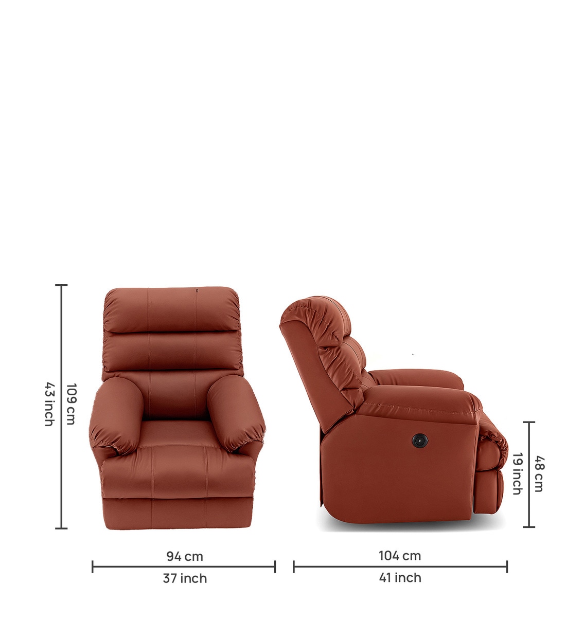 Relax Form LEATHERTEX TREVISO ① Buy Avalon Posture Pro Leatherette 1 Seater Rocking And Revolving