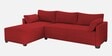 Duke Fabric RHS Sectional Sofa(3 + Lounger) In Red Colour