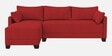 Duke Fabric RHS Sectional Sofa(3 + Lounger) In Red Colour