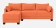 Duke Fabric RHS Sectional Sofa(3 + Lounger) In Terracotta Colour