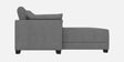 Duke Fabric LHS Sectional Sofa(3 + Lounger) In Grey Colour