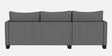 Duke Fabric LHS Sectional Sofa(3 + Lounger) In Grey Colour