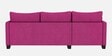 Duke Fabric LHS Sectional Sofa(3 + Lounger) In Mulberry Colour