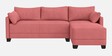 Duke Fabric LHS Sectional Sofa(3 + Lounger) In Pink Colour