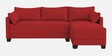 Duke Fabric LHS Sectional Sofa(3 + Lounger) In Red Colour