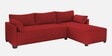 Duke Fabric LHS Sectional Sofa(3 + Lounger) In Red Colour