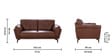 Dundee Half Leather 2 Seater Sofa in Tuscany Cedar colour